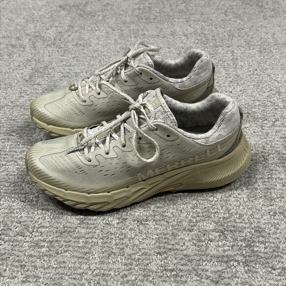 Merrell Agility Peak 5 Shoes Womens Size 7.5 Chalk Beige Trail Running Sneakers